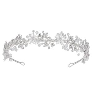 imageSWEETV Rhineshtone Bridal Headband for Wedding Tiara for Bride Headpiece wedding Hair Accessories for Women Girl
