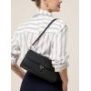 imageGenuine Leather Clutch Purses for Women Shoulder Bag Trendy TopHandle Handbags with 2 Adjustable StrapsBlack