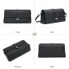 imageGenuine Leather Clutch Purses for Women Shoulder Bag Trendy TopHandle Handbags with 2 Adjustable StrapsBlack