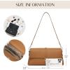imageGenuine Leather Clutch Purses for Women Shoulder Bag Trendy TopHandle Handbags with 2 Adjustable StrapsBrown