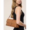 imageGenuine Leather Clutch Purses for Women Shoulder Bag Trendy TopHandle Handbags with 2 Adjustable StrapsBrown