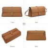 imageGenuine Leather Clutch Purses for Women Shoulder Bag Trendy TopHandle Handbags with 2 Adjustable StrapsBrown