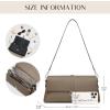 imageGenuine Leather Clutch Purses for Women Shoulder Bag Trendy TopHandle Handbags with 2 Adjustable StrapsGrey