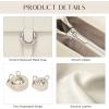 imageGenuine Leather Clutch Purses for Women Shoulder Bag Trendy TopHandle Handbags with 2 Adjustable StrapsOffwhite