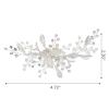 imageSWEETV Bride Wedding Hair Clip Flower Bridal Comb Silver Bride Hair Piece Crystal Side Combs Leaf Hair Accessories for Women and GirlsSliver