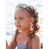 imageSWEETV Mermaid Princess Tiara for Little girls Girls Princess Crystal Tiara Crown Headband Birthday Party Prom Costume Cosplay Accessories Gift HalloweenHairpiece for Girls Toddler Kids BabyPurple