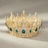 imageSWEETV Royal Queen CrownCrystal Tiaras and Crowns for Women GirlsWedding Birthday Pageant Prom Princess Hair AccessoryGoldGreen