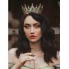 imageSWEETV Royal Queen CrownCrystal Tiaras and Crowns for Women GirlsWedding Birthday Pageant Prom Princess Hair AccessoryGoldGreen
