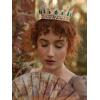 imageSWEETV Royal Queen CrownCrystal Tiaras and Crowns for Women GirlsWedding Birthday Pageant Prom Princess Hair AccessoryGoldGreen
