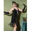 imageYESSA Flapper Dresses 1920s Gatsby Dresses for Women Roaring 20s Costumes Great Gatsby Outfits with 20s Accessories SetBlack