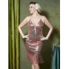 imageYESSA Flapper Dresses 1920s Gatsby Dresses for Women Roaring 20s Costumes Great Gatsby Outfits with 20s Accessories SetElegant Champagne Pink