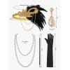 imageYESSA Flapper Dresses 1920s Gatsby Dresses for Women Roaring 20s Costumes Great Gatsby Outfits with 20s Accessories SetElegant Gold