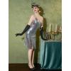 imageYESSA Flapper Dresses 1920s Gatsby Dresses for Women Roaring 20s Costumes Great Gatsby Outfits with 20s Accessories SetSilver