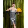 imageYESSA Flapper Dresses 1920s Gatsby Dresses for Women Roaring 20s Costumes Great Gatsby Outfits with 20s Accessories SetSilver