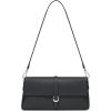 imageGenuine Leather Clutch Purses for Women Shoulder Bag Trendy TopHandle Handbags with 2 Adjustable StrapsBlack