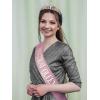 imageSWEETV Birthday Crowns for Women Gold Pink Birthday Queen Sash and Tiara Set Rhinestone Princess Headband for Birth Day Party Photograph