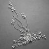 imageSWEETV Crystal Bride Wedding Hair Comb Silver Rhinestone Hair Pieces Leaf Bridal Side Combs Headpiece for Women and GirlsSliver03vine