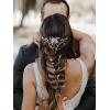 imageSWEETV Crystal Bride Wedding Hair Comb Silver Rhinestone Hair Pieces Leaf Bridal Side Combs Headpiece for Women and GirlsSliver03vine