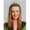 imageSWEETV Jeweled Tiaras and Crowns for Women Red Crystal Queen Crown Black Wedding Tiara for Bride Metal Birthday Quinceanera Pageant Prom HeadpiecesDelilahGoldEmerald Green