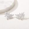 imageSWEETV Marquise Bridal Wedding Earrings for Brides Bridesmaids Crystal Cubic Zirconia Rhinestone Cluster Stud Earrings for Women PromSilver