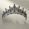 imageSWEETV Princess Tiara Crown for Women GirlsRoyal Queen CrownWedding Tiara for BrideAurora Borealis Crystal Hair Accessories for Quinceanera Pageant Prom BirthdaySilverBlack