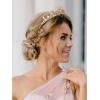imageSWEETV Princess Tiaras and Crowns for WomenGirlsand Brides Perfect for WeddingBirthday PartyPageantsQuinceanerasPromsPhotoshoots and Special Costume Hair Styling AccessoriesGoldPink