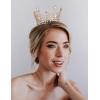 imageSWEETV Rose Gold Queen Crown for Women Baroque Crown for Cake Topper Costume Accessories for Wedding Brithday Party Babyshower Pageant4 Rose Gold