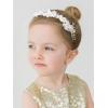 imageSWEETV Silver Flower Girl Headpiece Light Ivory Simulated Pearl Crystal Hair Accessories for Wedding Party First Communion Birthday Party Childrens Day Girls HairstyleSilver 2