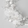 imageSWEETV Silver Flower Girl Headpiece Light Ivory Simulated Pearl Crystal Hair Accessories for Wedding Party First Communion Birthday Party Childrens Day Girls HairstyleSilver 1