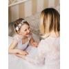 imageSWEETV Silver Flower Girl Headpiece Light Ivory Simulated Pearl Crystal Hair Accessories for Wedding Party First Communion Birthday Party Childrens Day Girls HairstyleSilver 1