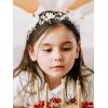 imageSWEETV Silver Flower Girl Headpiece Light Ivory Simulated Pearl Crystal Hair Accessories for Wedding Party First Communion Birthday Party Childrens Day Girls HairstyleSilver 1