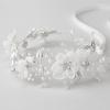 imageSWEETV Silver Flower Girl Headpiece Light Ivory Simulated Pearl Crystal Hair Accessories for Wedding Party First Communion Birthday Party Childrens Day Girls HairstyleSilver 1