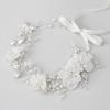 imageSWEETV Silver Flower Girl Headpiece Light Ivory Simulated Pearl Crystal Hair Accessories for Wedding Party First Communion Birthday Party Childrens Day Girls HairstyleSilver 1