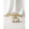 imageSWEETV Tiara Crown for Little GirlsPrincess Tiara Dress Up DiademWedding Tiara for Flower Girls Crystal Hair Accessories for Birthday Pageant Prom Party Celebration Gold
