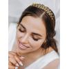 imageSWEETV Tiara Crown for Little GirlsPrincess Tiara Dress Up DiademWedding Tiara for Flower Girls Crystal Hair Accessories for Birthday Pageant Prom Party Celebration Gold