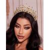 imageSWEETV Tiara Crown for Women Girls Wedding Tiara for Bride Princess Hair Accessories for Birthday Prom Party Quinceanera