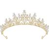 imageSWEETV Princess Tiaras and Crowns for WomenGirlsand Brides Perfect for WeddingBirthday PartyPageantsQuinceanerasPromsPhotoshoots and Special Costume Hair Styling AccessoriesGold