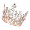 imageSWEETV Rose Gold Queen Crown for Women Baroque Crown for Cake Topper Costume Accessories for Wedding Brithday Party Babyshower Pageant4 Rose Gold