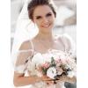 imageSWEETV Pearl Bridal Jewelry Set for Wedding Bow Necklace and Earring Sets for Women Bridal Bridesmaid Cubic Zirconia Silver Jewelry Set Wedding Prom Anniversary Jewelry GiftsSilver 01