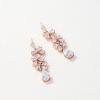 imageSWEETV Wedding Earrings for Brides Cubic Zirconia Teardrop Dangle Bridal Earrings for Wedding Bridesmaid Prom Earrings for WomenRose Gold