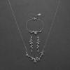 imageSWEETV Wedding Jewelry Sets For Women Marquise Cubic Zirconia Pearl Bridal Jewelry Set for Brides Bridesmaids Vine Leaf Necklace Dangle Earrings SetsSilver