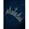imageSWEETV Celestial Witch Crown for Women Gothic Queen Crowns Womens Dark Tiara Headband Tiaras for Cosplay Headpiece Hair Accessory for Halloween Prom Cosplay Coven LegacyStella Prophecy