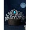 imageSWEETV Celestial Witch Crown for Women Gothic Queen Crowns Womens Dark Tiara Headband Tiaras for Cosplay Headpiece Hair Accessory for Halloween Prom Cosplay Coven LegacySelenes Covenant
