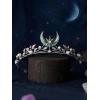 imageSWEETV Celestial Witch Crown for Women Gothic Queen Crowns Womens Dark Tiara Headband Tiaras for Cosplay Headpiece Hair Accessory for Halloween Prom Cosplay Coven LegacyLuna Oblivion