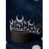 imageSWEETV Celestial Witch Crown for Women Gothic Queen Crowns Womens Dark Tiara Headband Tiaras for Cosplay Headpiece Hair Accessory for Halloween Prom Cosplay Coven LegacyCoven Legacy