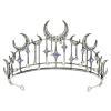 imageSWEETV Celestial Witch Crown for Women Gothic Queen Crowns Womens Dark Tiara Headband Tiaras for Cosplay Headpiece Hair Accessory for Halloween Prom Cosplay Coven LegacyCoven Legacy