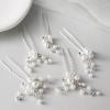 imageSWEETV 5 Pieces Bride Hair Pins Wedding Pearl Hair Side Comb Rhinestone Bridal Hair Clips Crystal Hair Pieces Hair Accessories for Women and GirlsSilverA