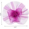 imageSWEETV Flower Fascinators Tea Party Hats for Women Formal Headwear for Kentucky Derby Cocktail Wedding Fancy Dress PartyRose Red