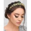 imageSWEETV Silver Tiara Crown for WomenPrincess Tiaras for GirlsCrystal Retro Hair Accessories for Wedding Birthday Prom Pageant QuinceaneraGoldGreen