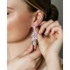 imageSWEETV Wedding Bridal Chandelier Earrings Crystal Rhinestone Drop Dangle Earrings for Women Brides02Silver